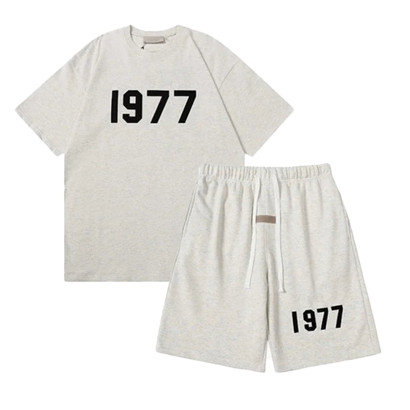1977 T-Shirt / Shorts / Set - Cement Ash - By Qivii