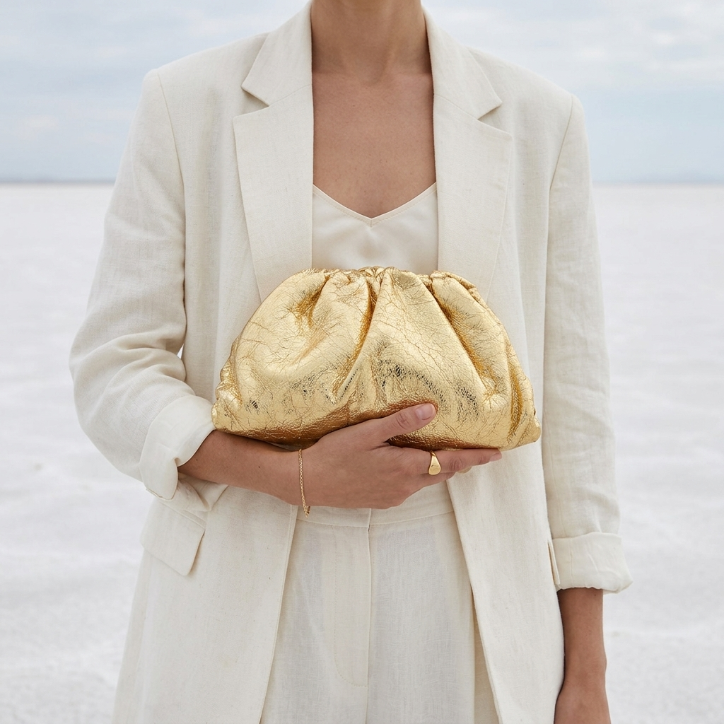 Emily Gold Pouch - By Qivii