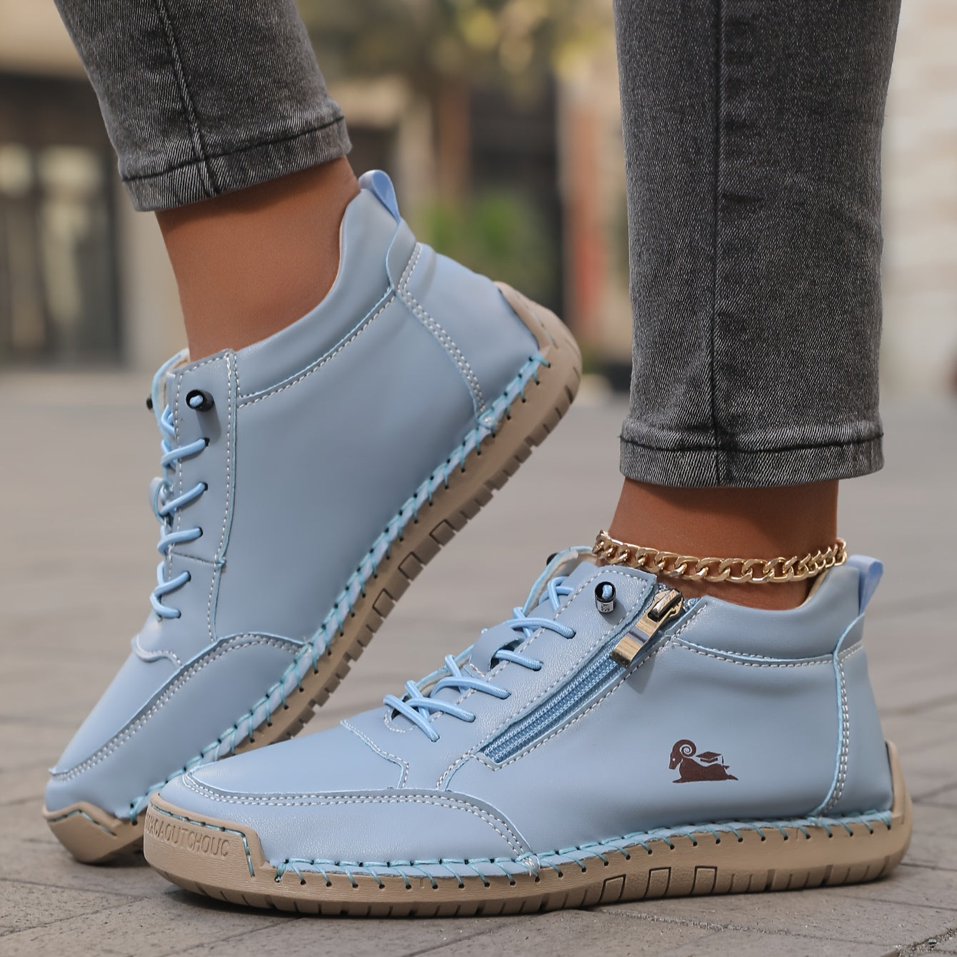 Mila – Komfortable orthopädische Sneakers + Reißverschluss - By Qivii