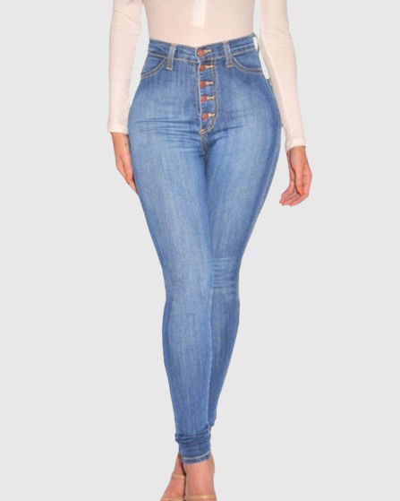 Women's High-Waisted Butt-Lifting Skinny Jeans - By Qivii