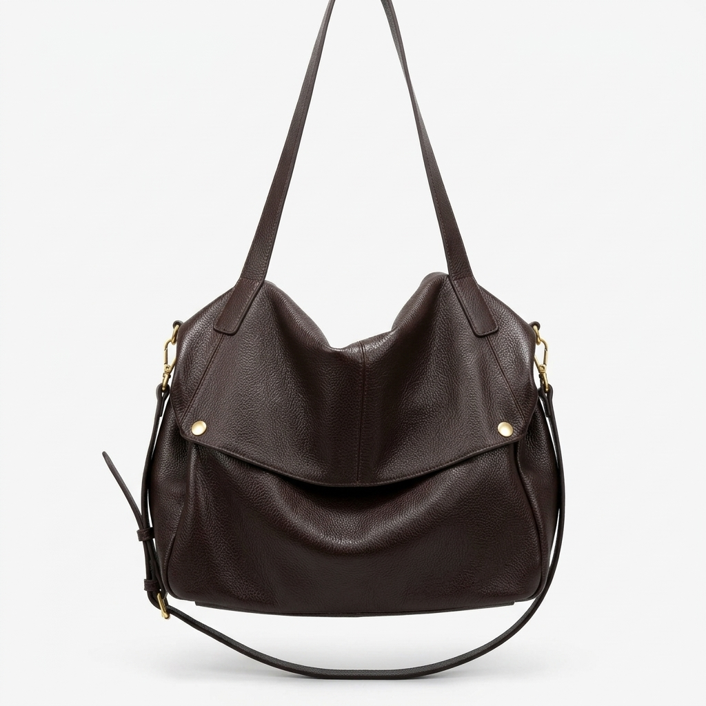 Terra Fold Bag in Pure Leather - By Qivii