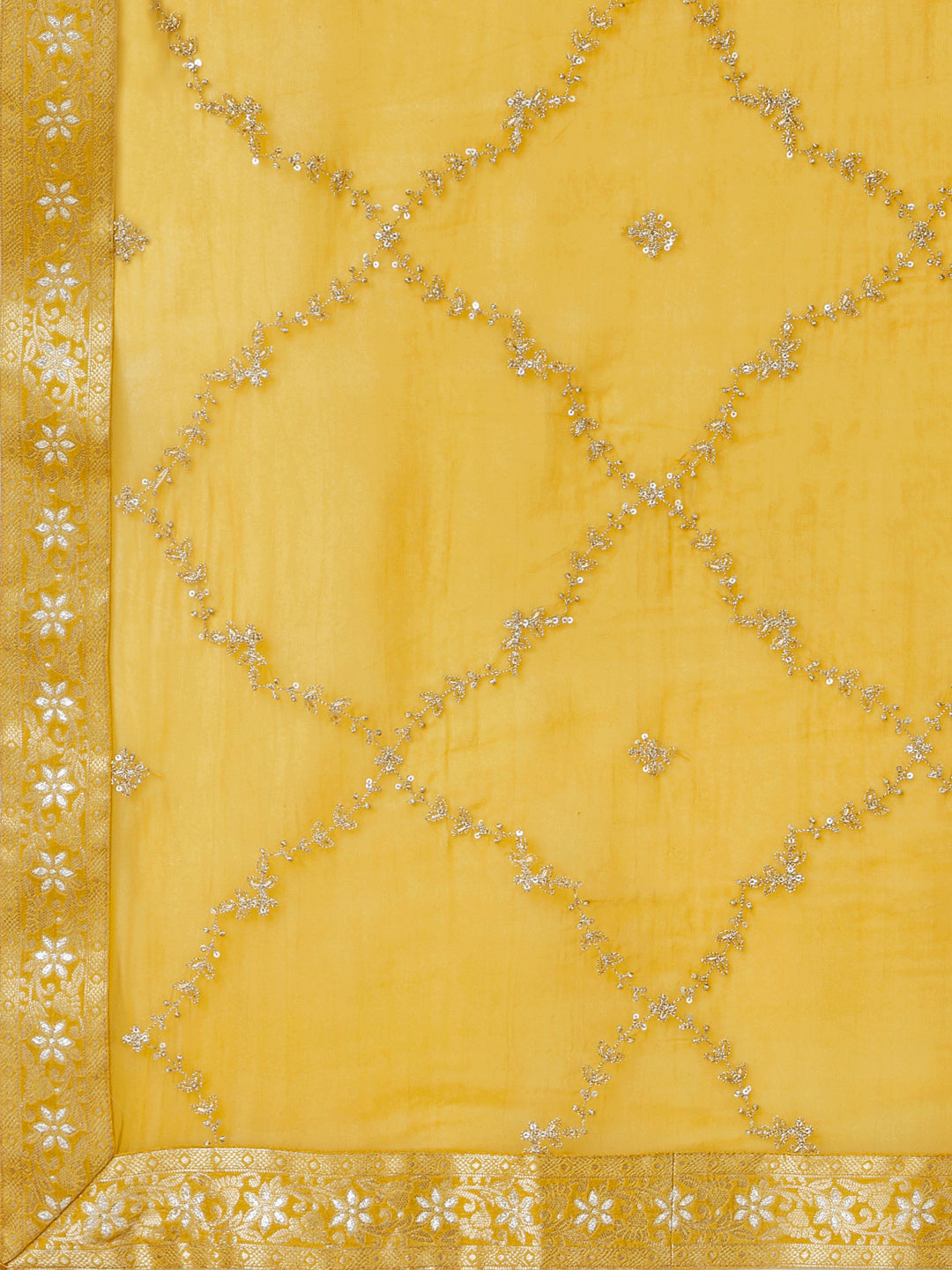 Yellow Jacquard Kurta Suit Set