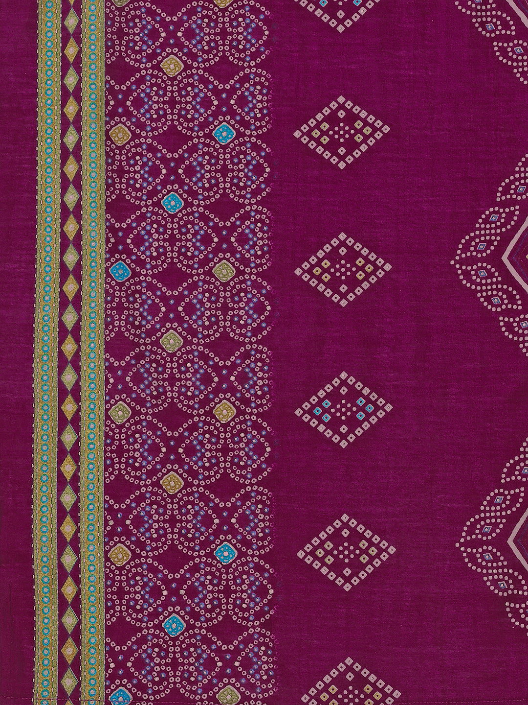 Purple Printed Kurta Suit Set