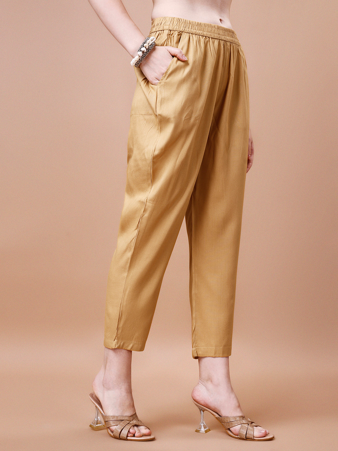 Mustard Printed Kurta Suit Set