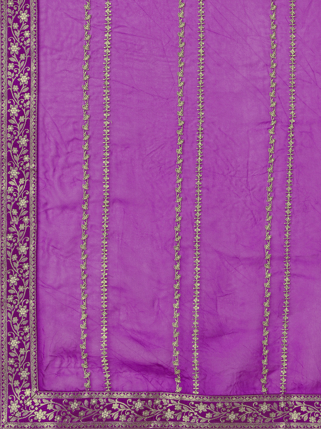 Purple Jacquard Kurta Suit Set