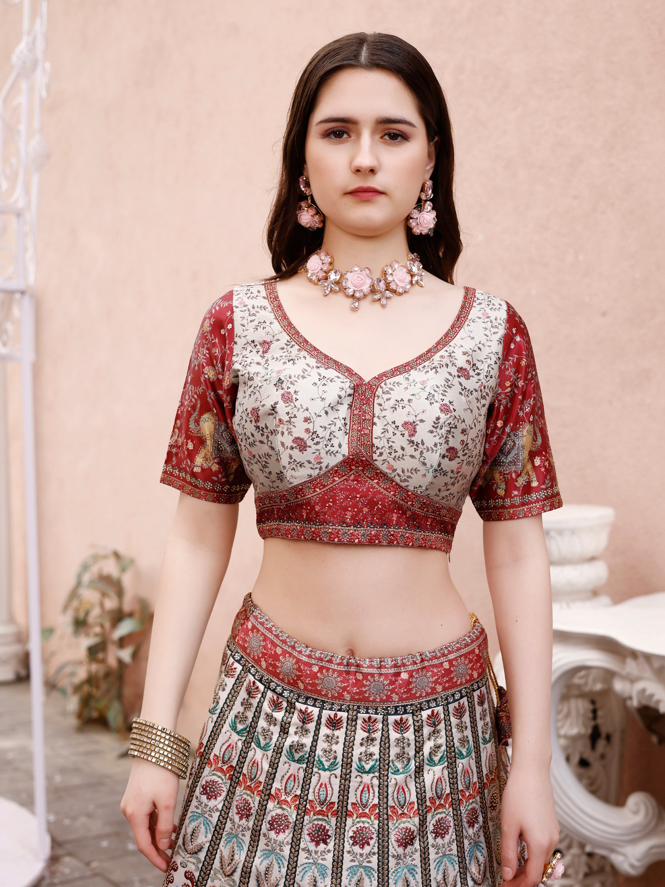 Sparkling Splendor: Swarovski Designer Lehengas for Bridal Elegance - qivii