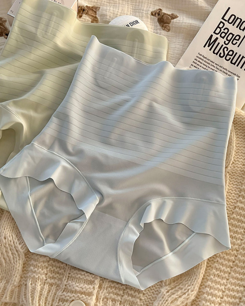 Ice Silk Seamless Tightening Waist Panties Hip Lift Breathable Shaping Briefs - By Qivii