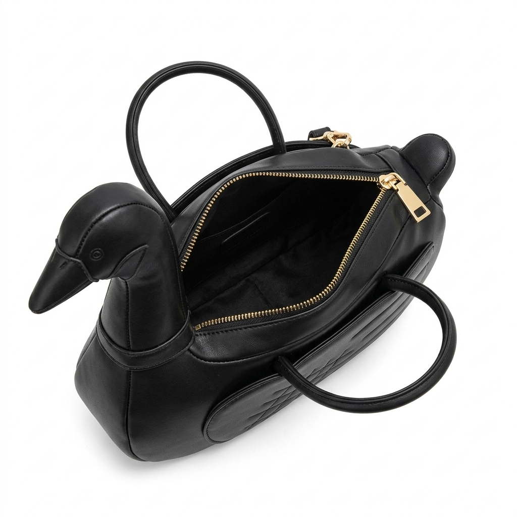 Cygne Noir Bag in Vegan Leather - By Qivii