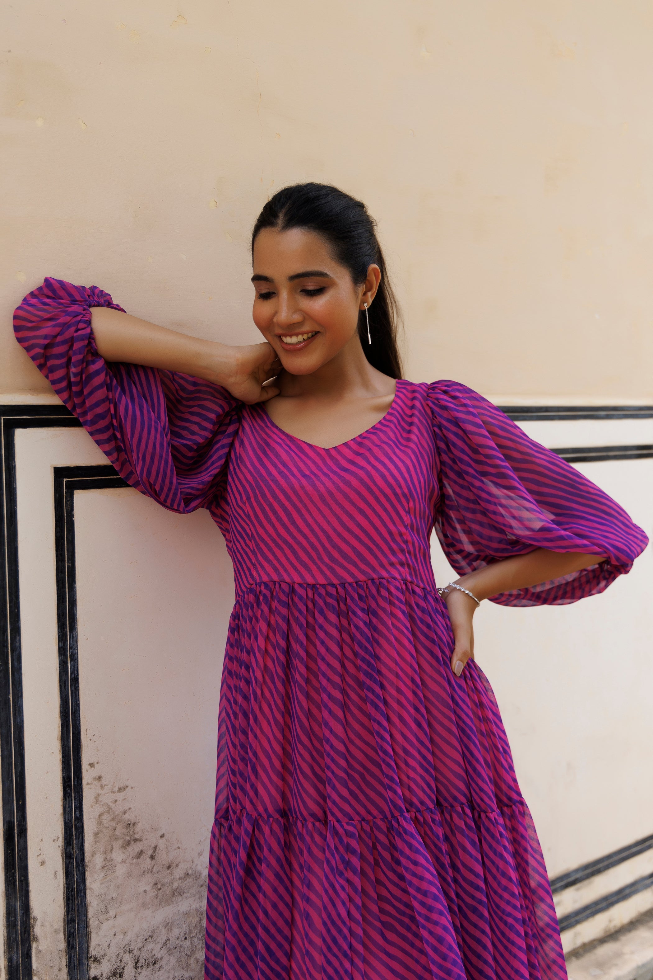 Rosebud Leheriya Dress - By Ragavi - qivii