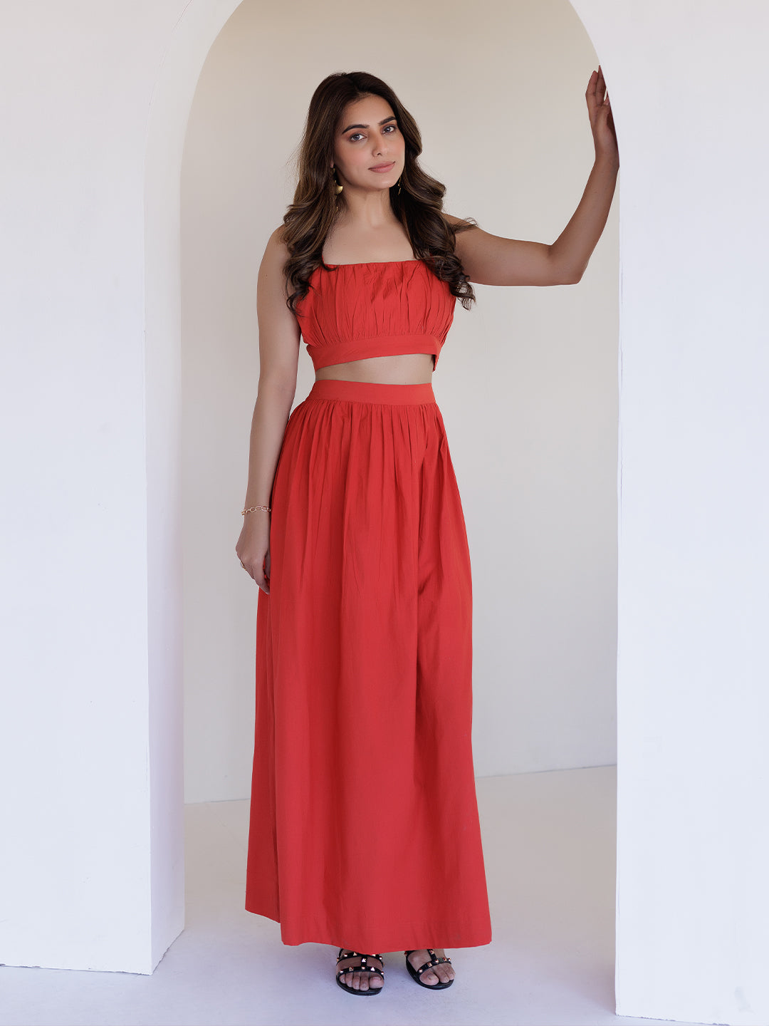 Aurora Red Co-Ord Set - By Ragavi - qivii