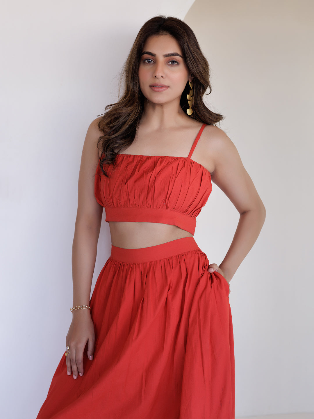 Aurora Red Co-Ord Set - By Ragavi - qivii