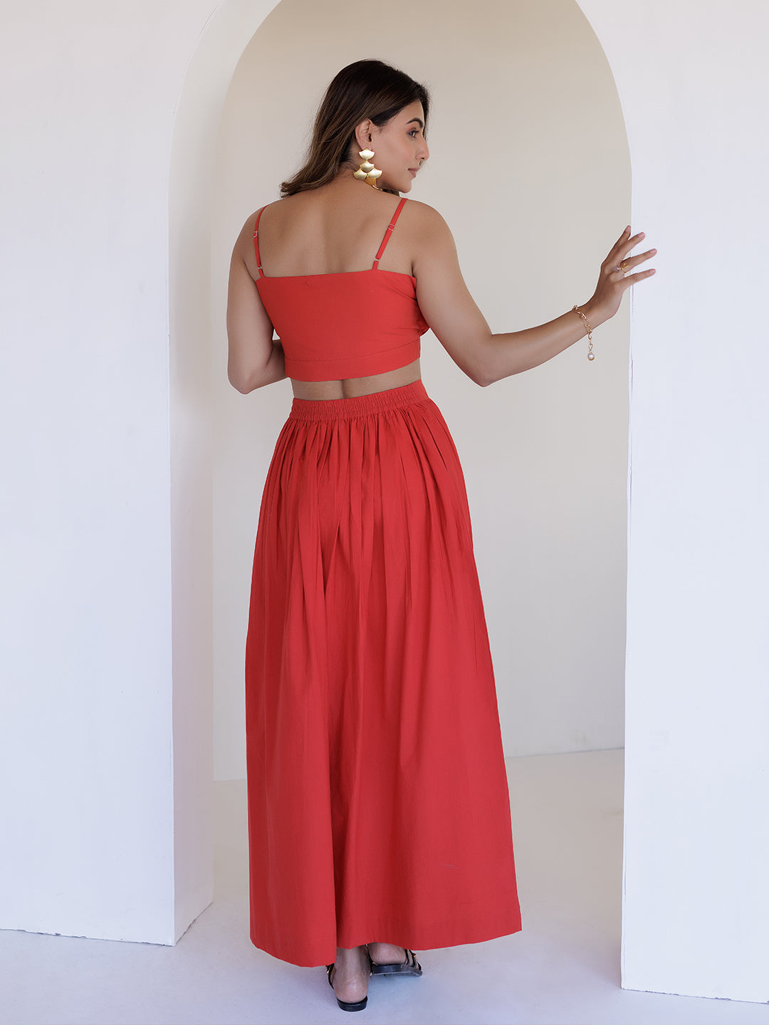 Aurora Red Co-Ord Set - By Ragavi - qivii