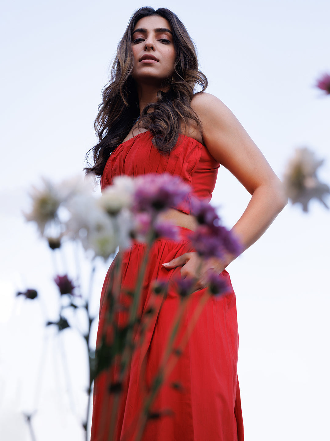 Aurora Red Co-Ord Set - By Ragavi - qivii