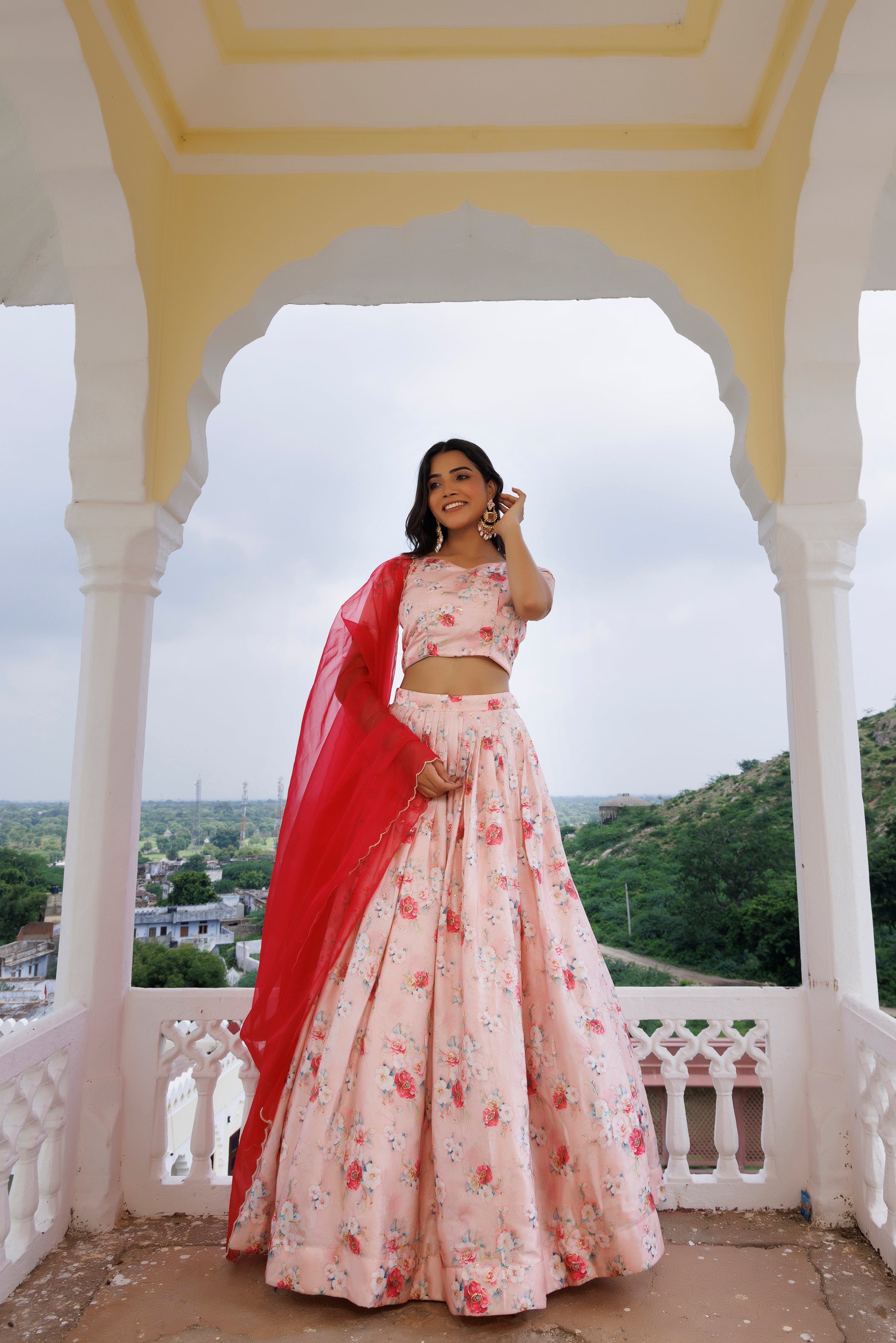 Calcite Pink Lehenga Set - By Ragavi - qivii