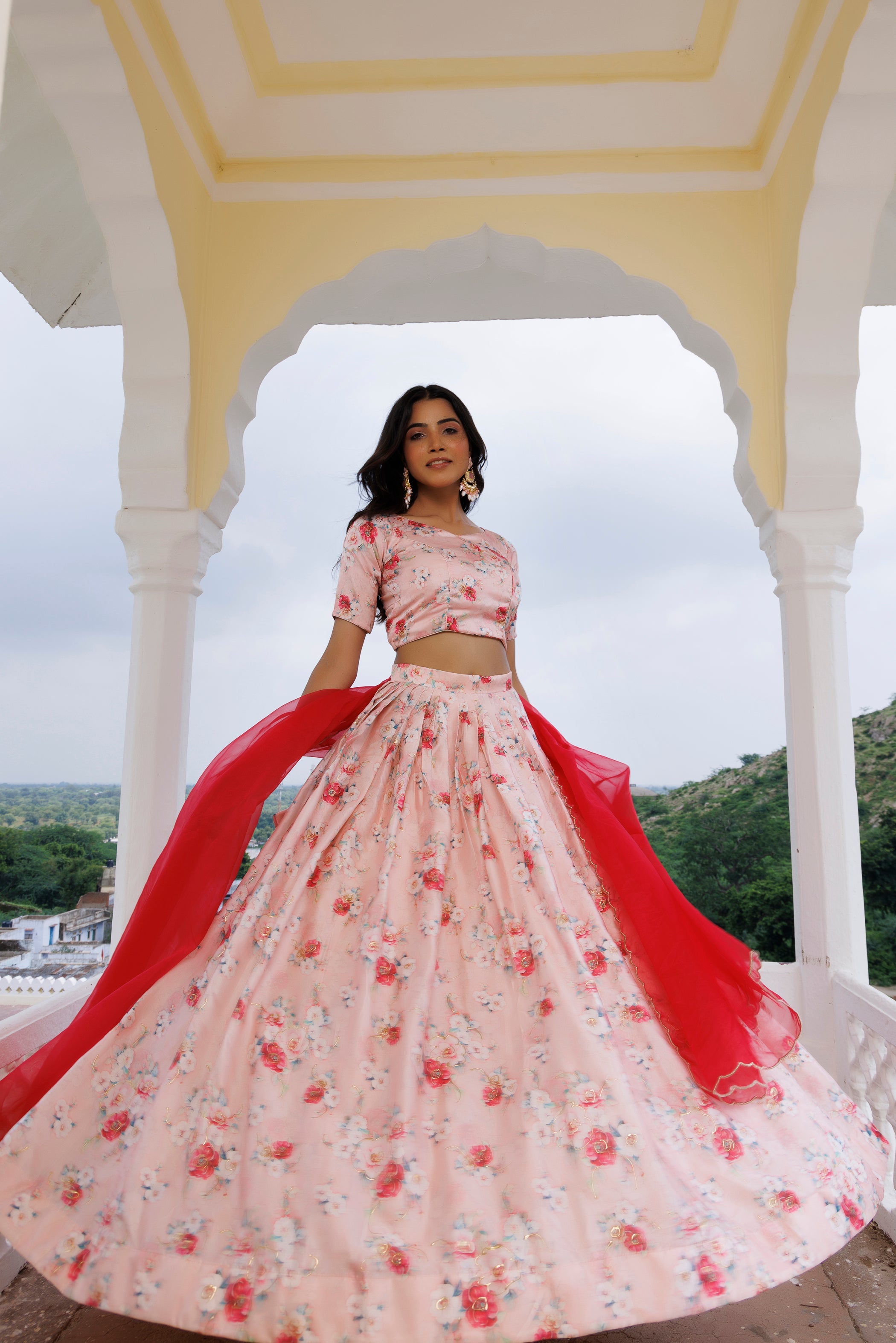 Calcite Pink Lehenga Set - By Ragavi - qivii