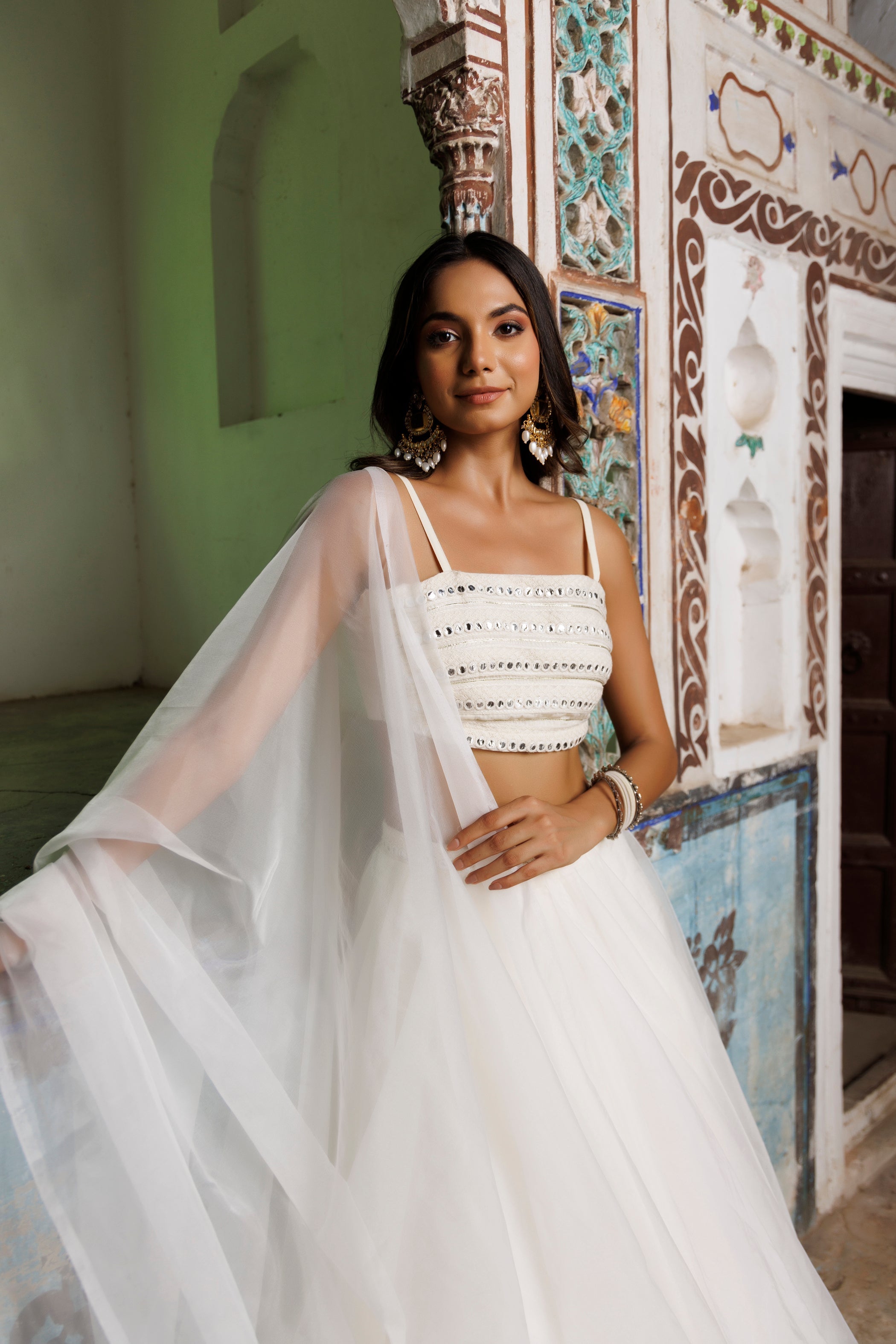 Ethereal White Lehenga Set