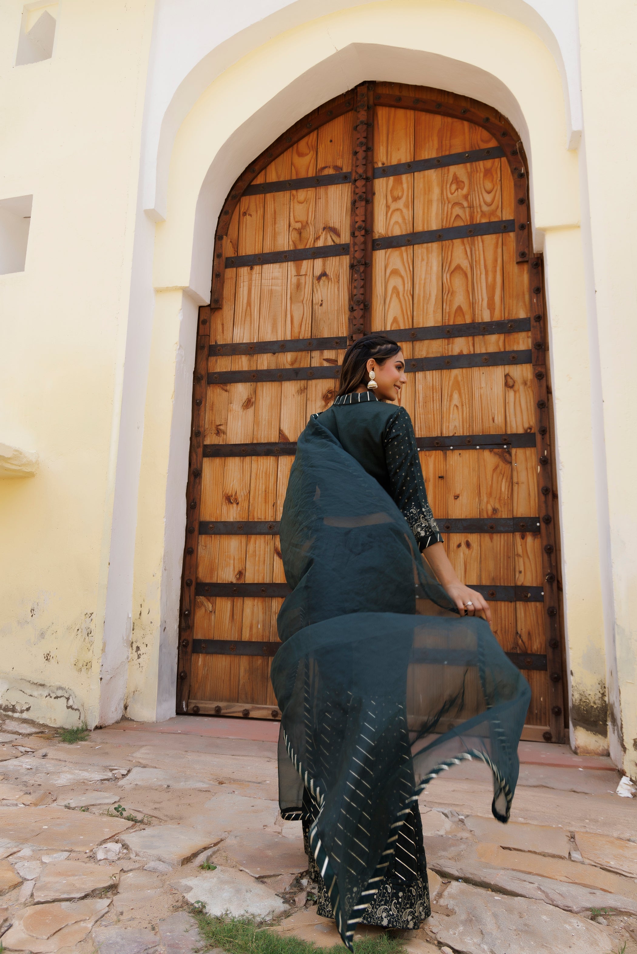 Gulf Green Co-Ord Set - By Ragavi - qivii