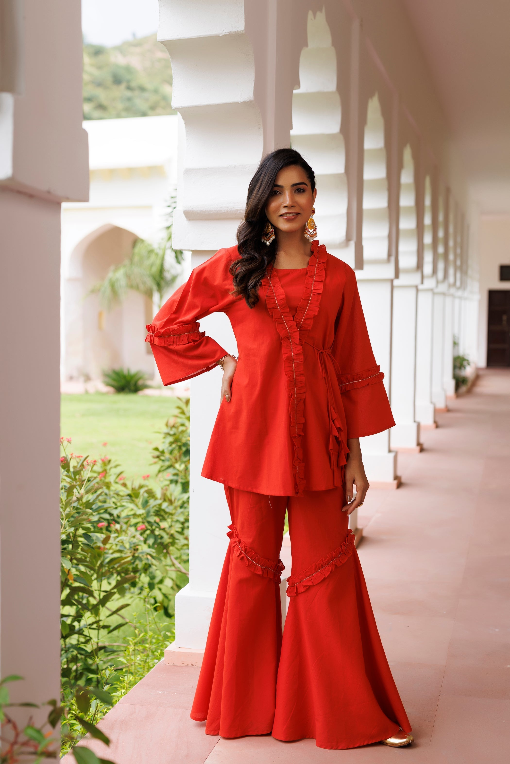 EmberGlow Red Co-ord Set - By Ragavi - qivii