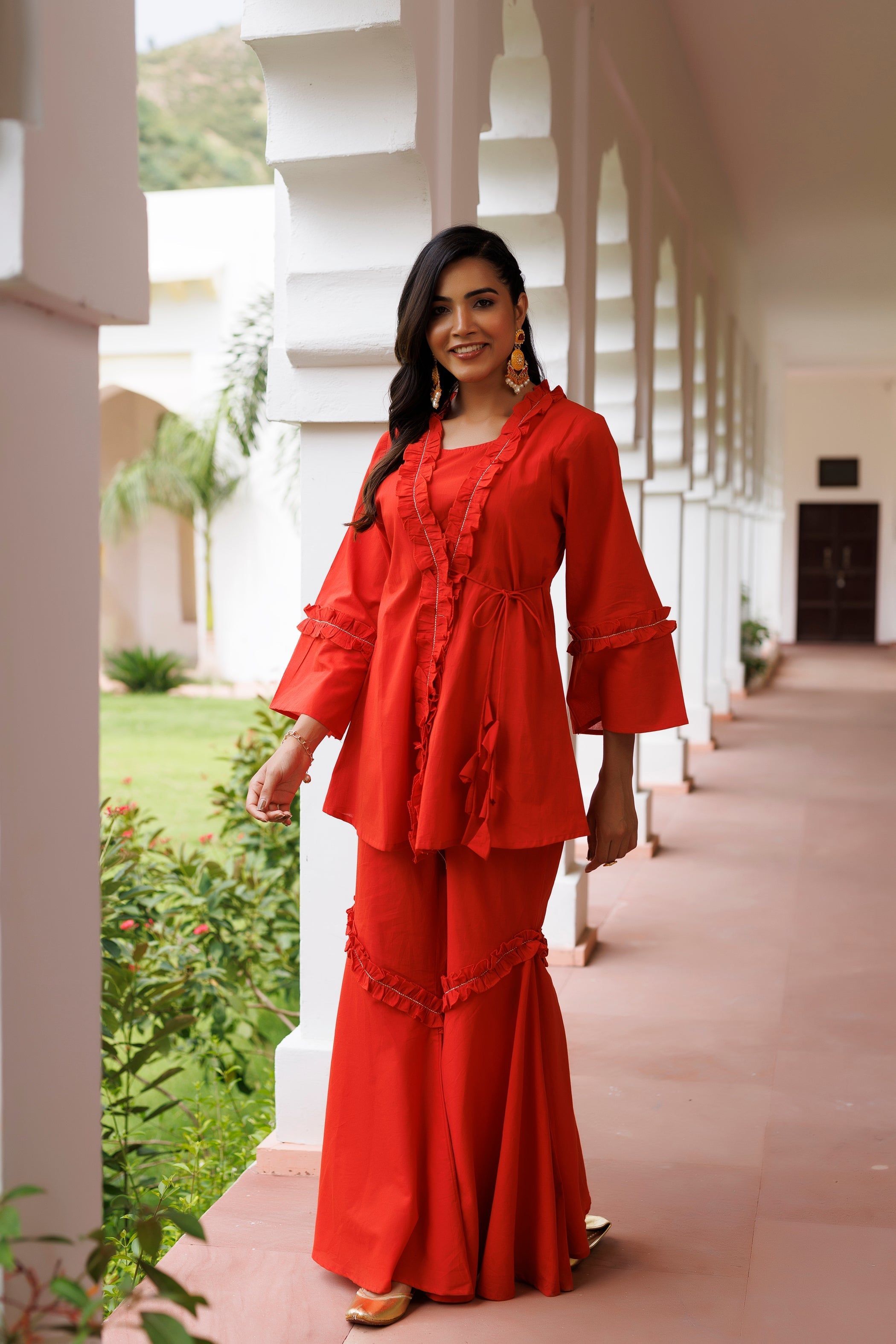 EmberGlow Red Co-ord Set - By Ragavi - qivii