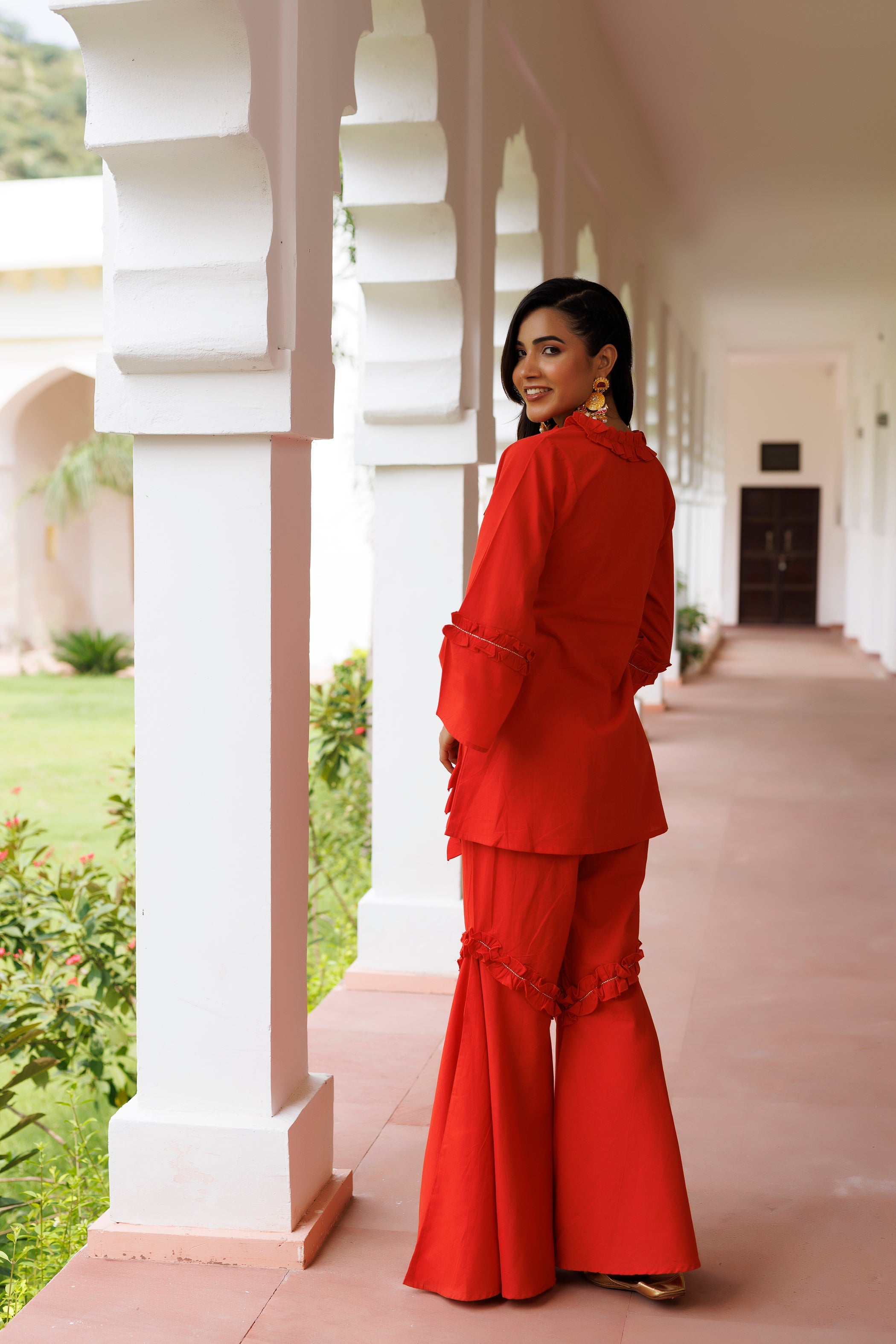 EmberGlow Red Co-ord Set - By Ragavi - qivii