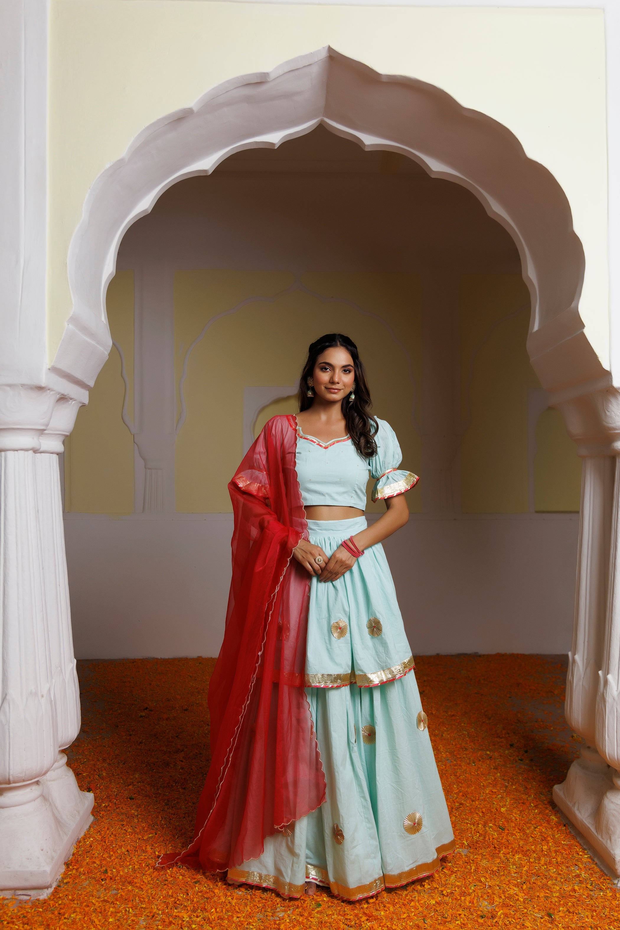 Aquamarine Blue Lehenga Set