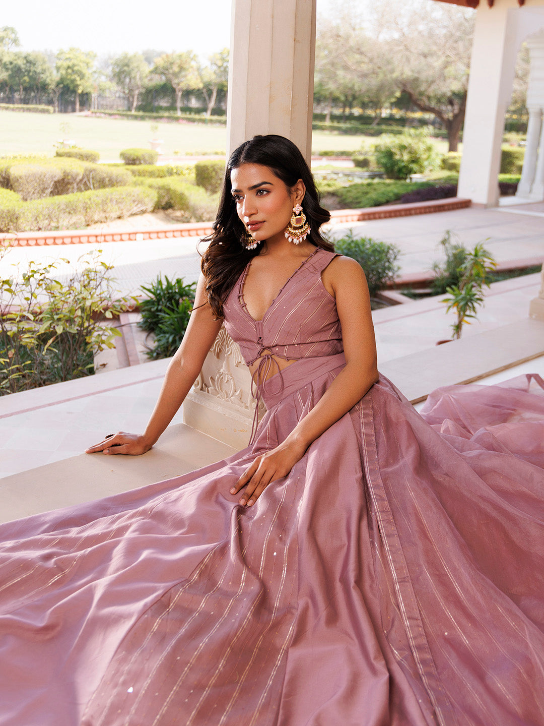 Ash Rose Lehenga Set - By Ragavi - qivii