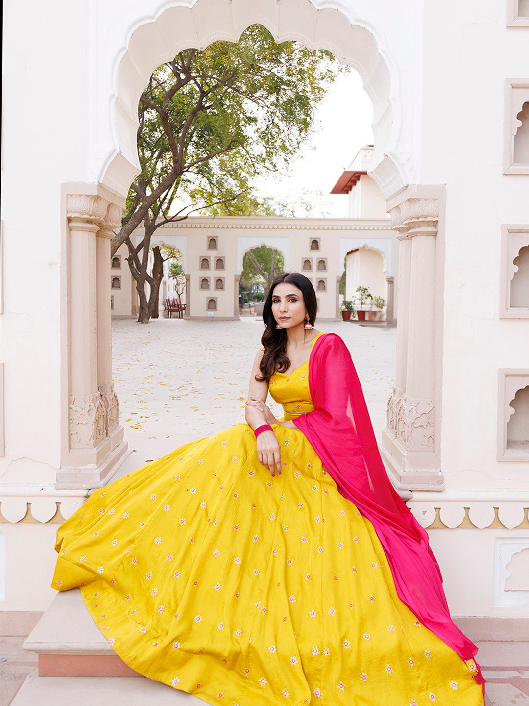 Nugget Gold Silk Lehenga Set - By Ragavi - qivii