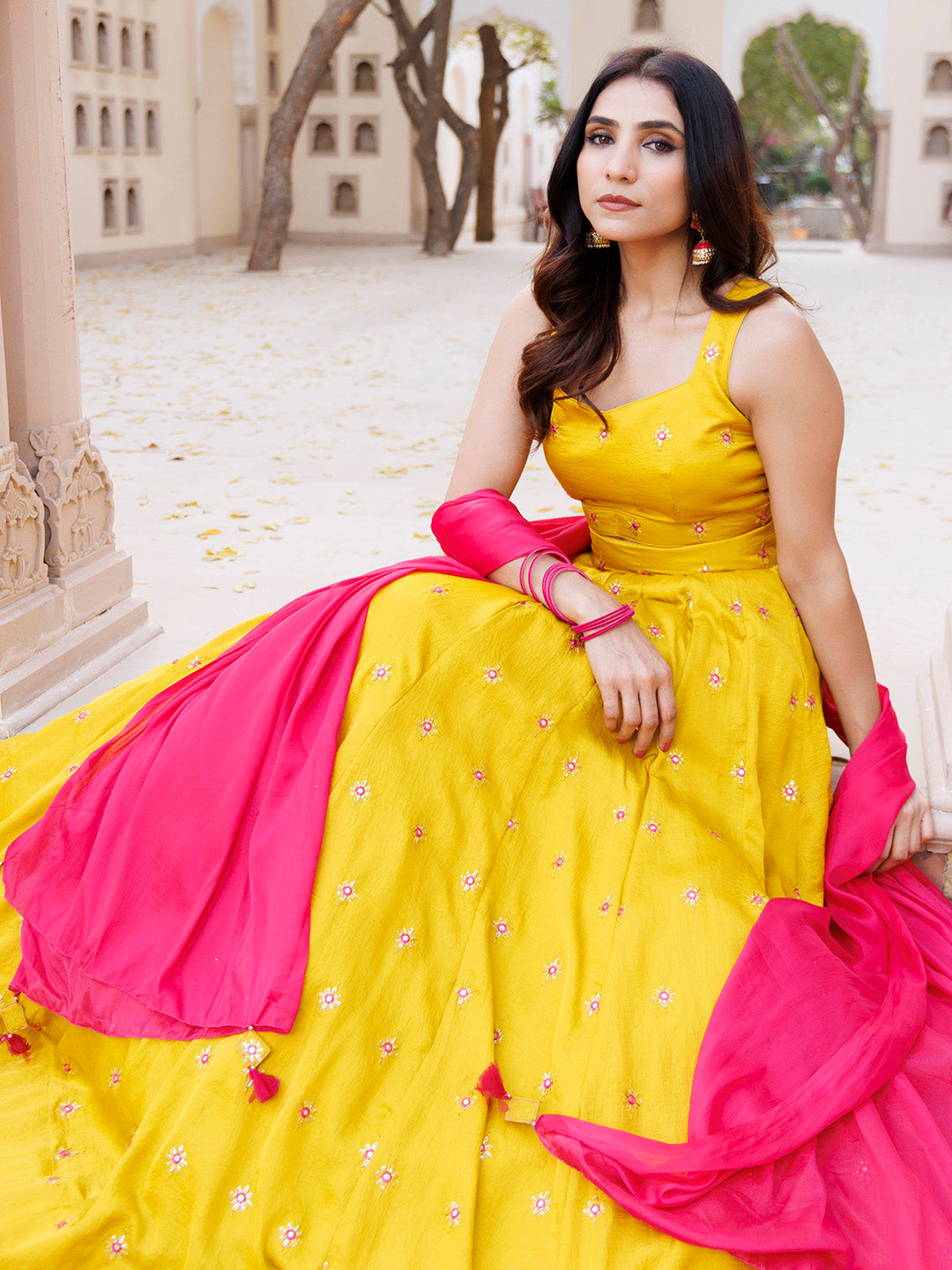 Nugget Gold Silk Lehenga Set - By Ragavi - qivii