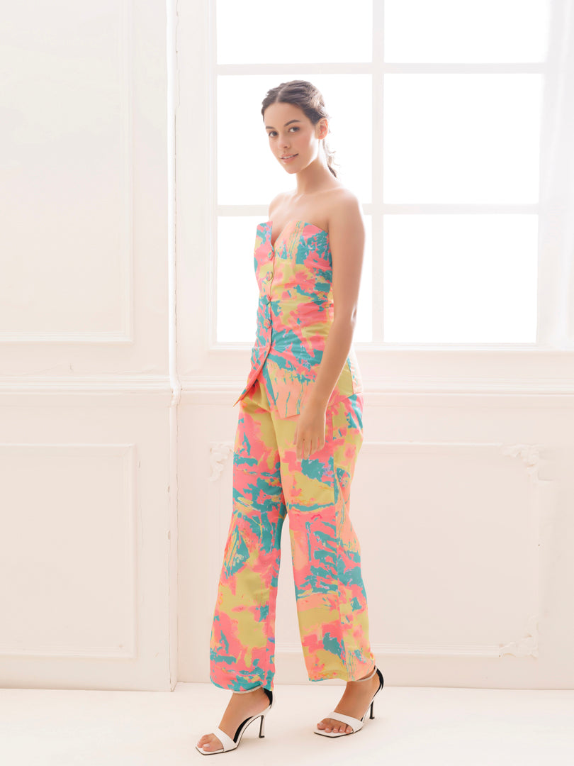 Pastel Splash Co-ord Set - By Ragavi - qivii