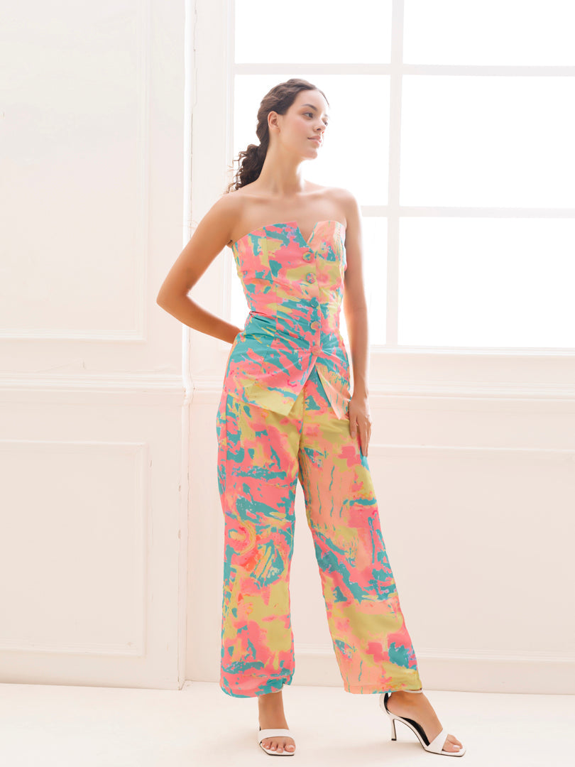 Pastel Splash Co-ord Set - By Ragavi - qivii