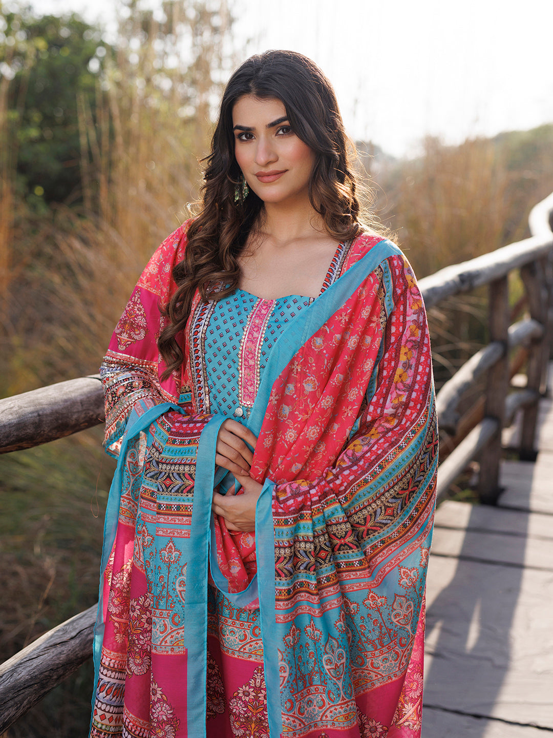 Persimmon Pink Muslin Kurta Set - By Ragavi - qivii