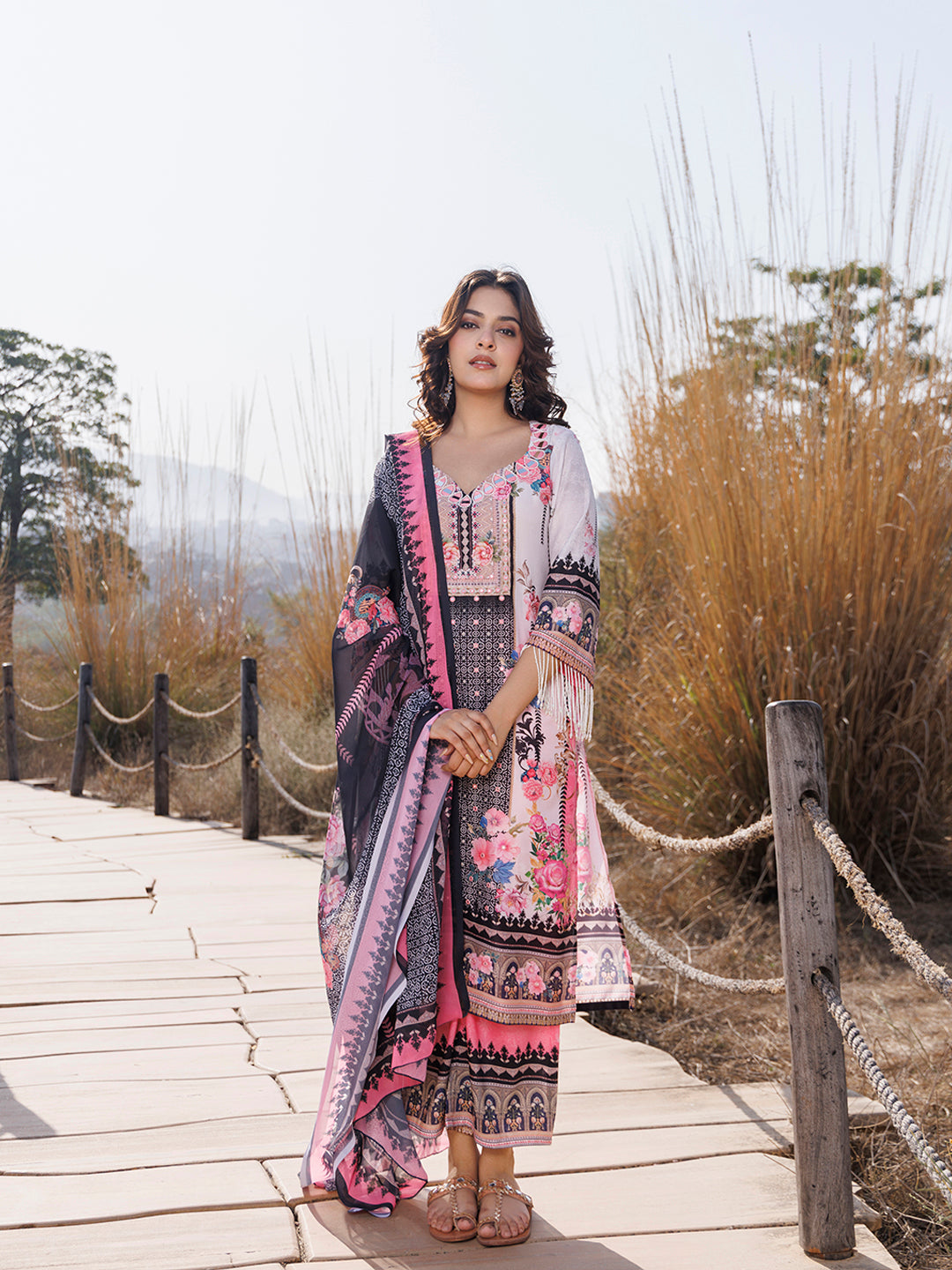 Buttercream Pink Muslin Kurta Set - By Ragavi - qivii