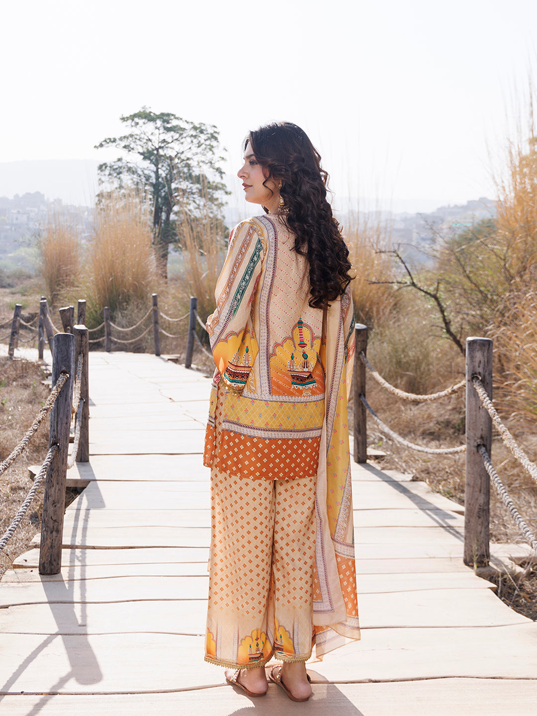 Misted Yellow Muslin Kurta Set - By Ragavi - qivii