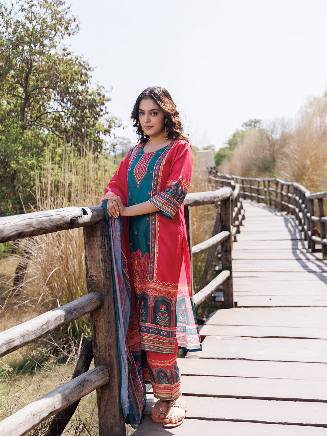 Persian Pink Muslin Kurta Set - By Ragavi - qivii