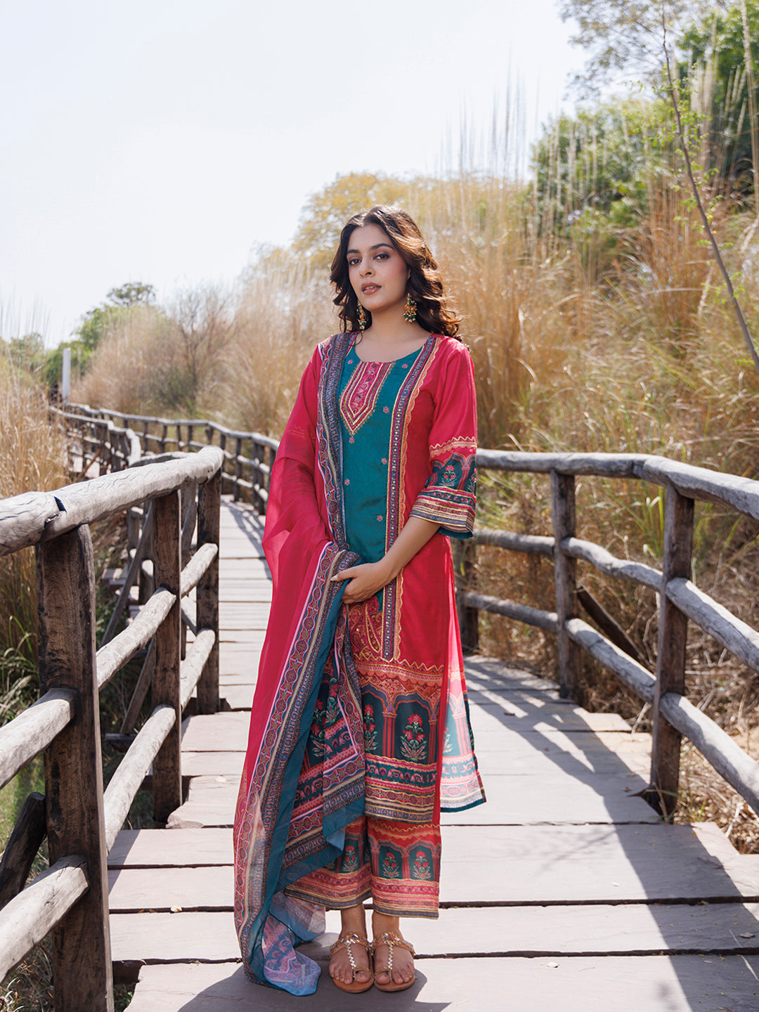 Persian Pink Muslin Kurta Set - By Ragavi - qivii