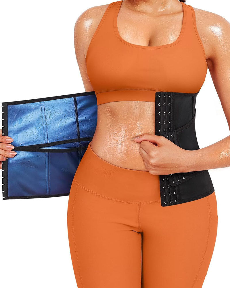 Women's Sweat Weight Loss Sports Waist Trainer Belly Shaping Sauna Corset Girdle - By Qivii