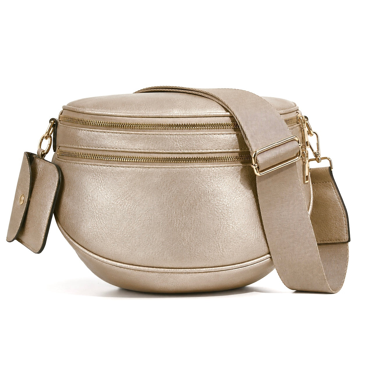 Ounamei Checkered Crossbody Bum Bag for Women Large Capacity Belt Bag for Moms & Everyday Travel