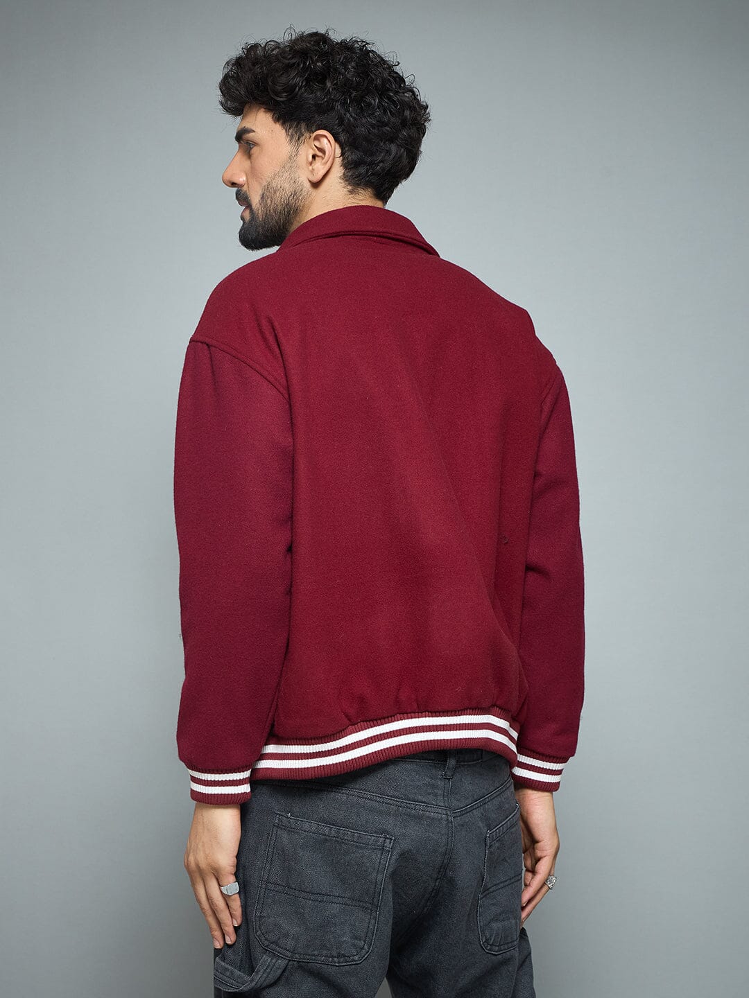 Maroon Generational Talent Varsity Jacket