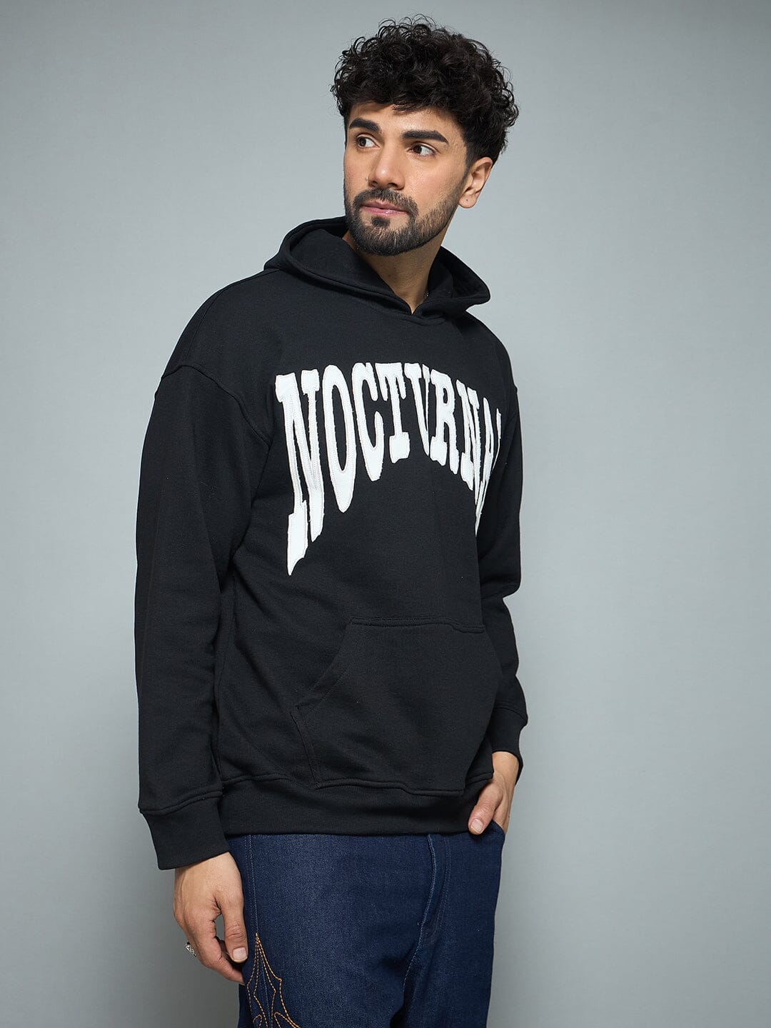 Black Nocturnal Oversized Hoodie