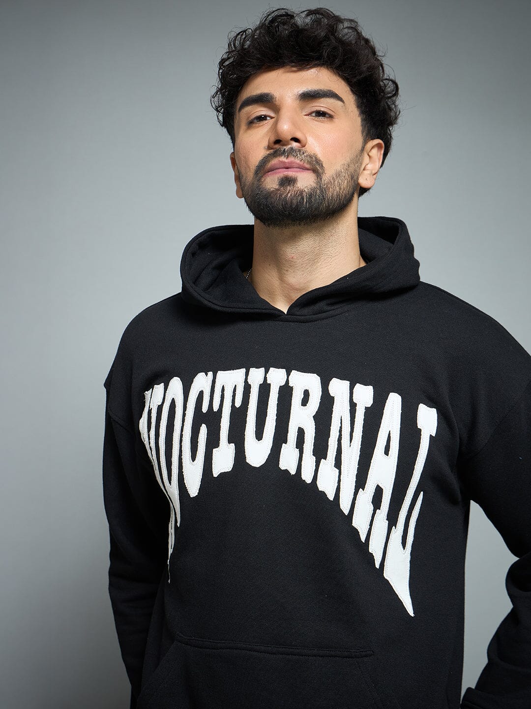 Black Nocturnal Oversized Hoodie