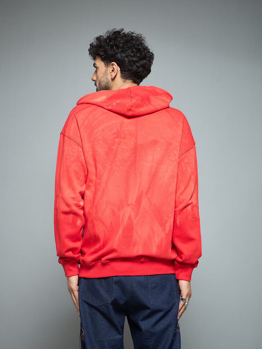 Red Washed Birthday Boy Zipped Hooded Sweatshirt