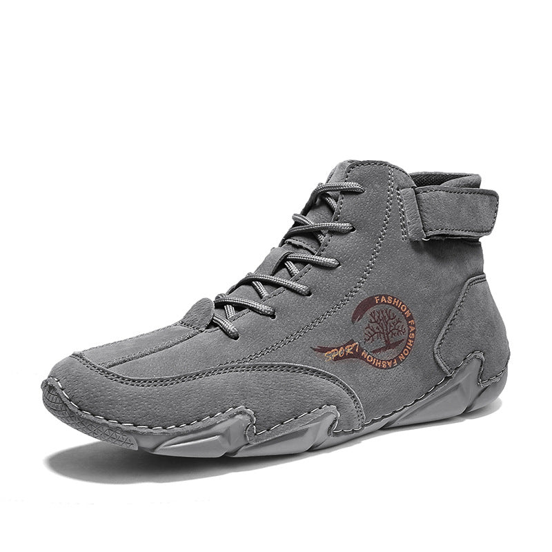Men’s High-Top Handmade Suede Leather Casual Martin Boots