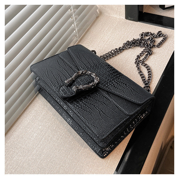 Women's Chain Flap Bag - Trendy PU Leather Shoulder & Crossbody Purse