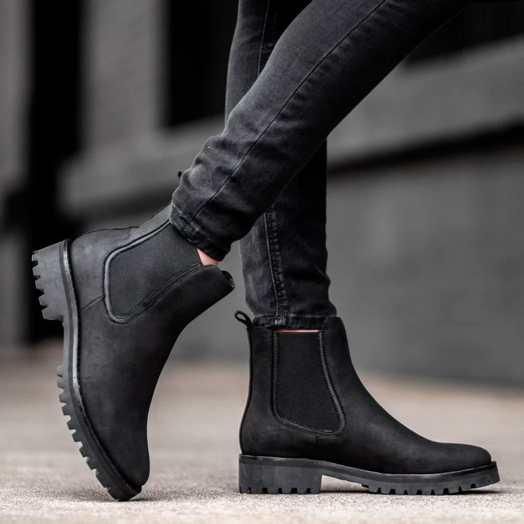 Women’s Casual Chunky Sole Milear Ankle Boots New Winter Low Cut Round Toe Martin Boots for Cross Border Trade