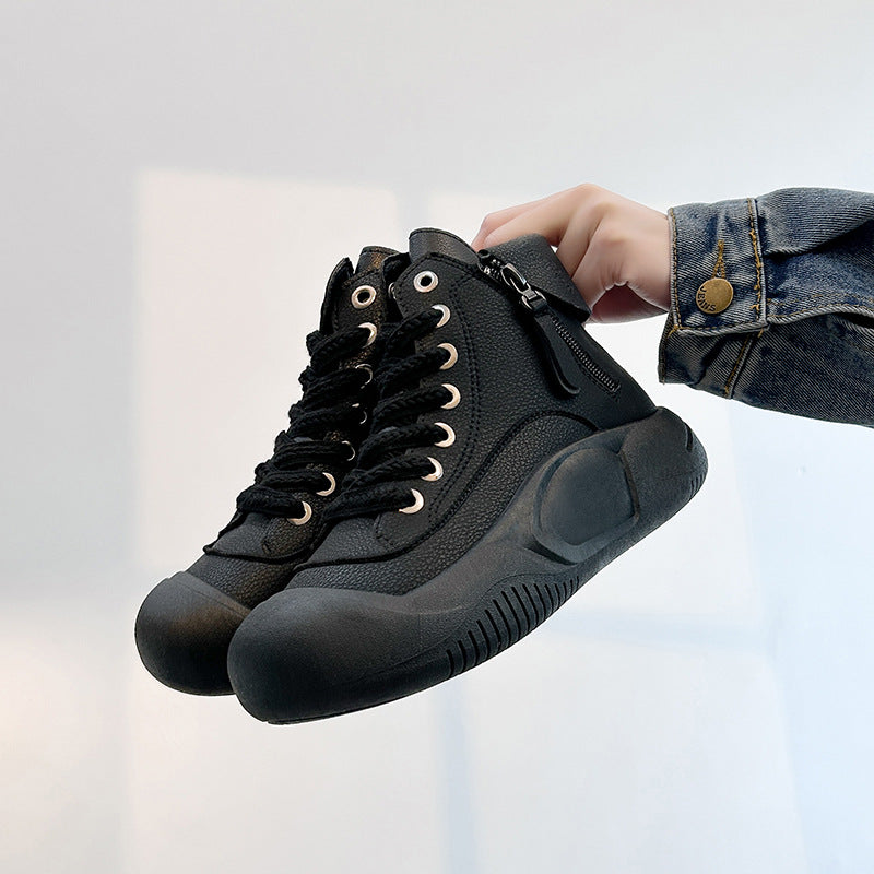 2025 Autumn/Winter High-Top Sneakers for Women, Trendy & Versatile Casual Platform Shoes, Comfortable Stylish Fashionable Streetwear, Breathable and Durable