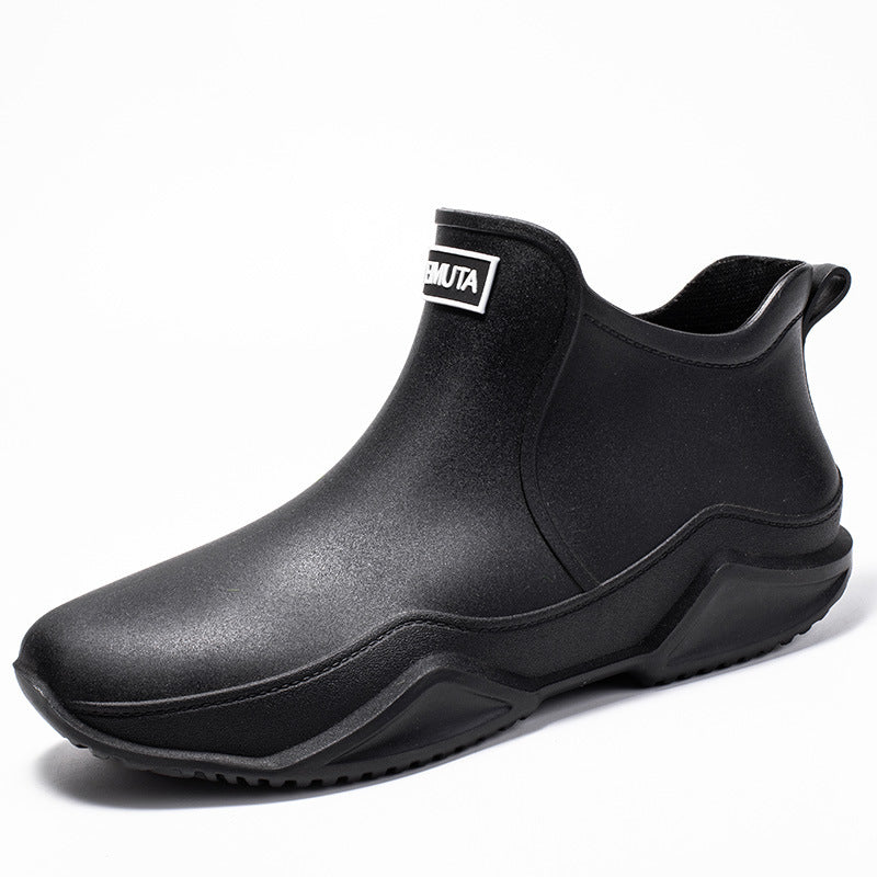 Fashionable Short-Cut Unisex Rain Boots – Waterproof, Anti-Slip, All-Season PVC Fishing & Work Boots