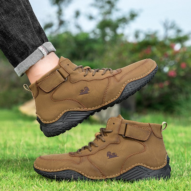 Men’s Octopus High-Top Suede Martin Boots Handmade Casual Boots