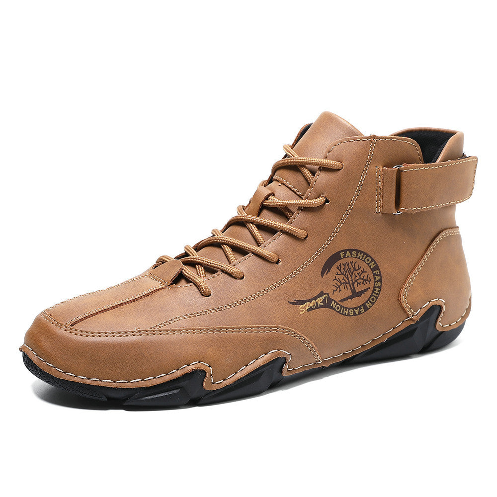 Men's High-Top Winter Suede Martin Boots Handmade Casual Boots