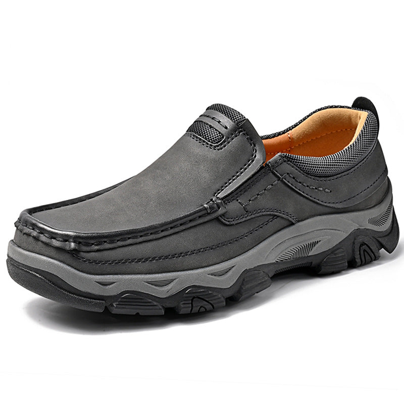 Hot-Selling Men's Leather Loafers – 2025 Spring New Style Slip-On Shoes