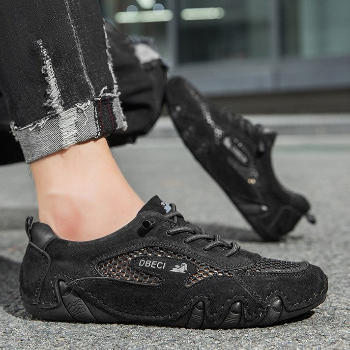 Men's Best-Selling Outdoor Breathable Mesh Sneakers Plus-Size Rubber-Soled Sports Shoes